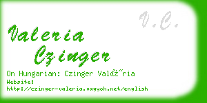 valeria czinger business card